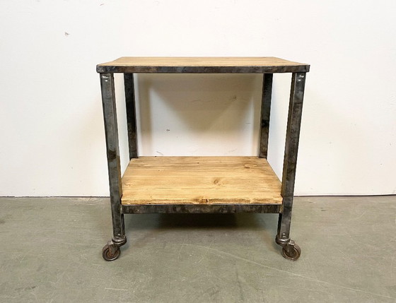 Image 1 of Industrial Table on Wheels, 1960s
