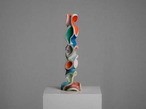 Esculturas Abstracta Policromada de Madera, Atribuida a Ivan Stoyanov, Bulgaria, 1981