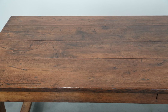 Image 1 of Large antique French farm dining table for 6 to 8 people
