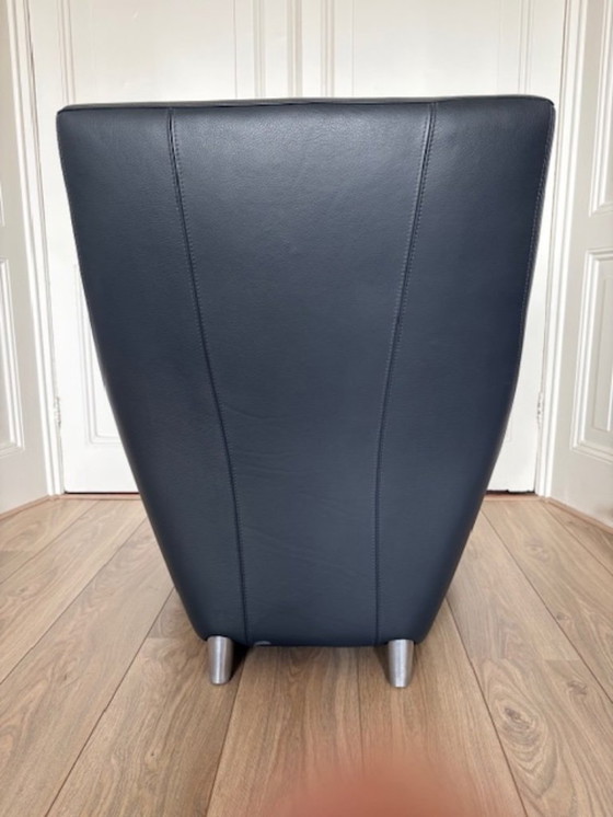 Image 1 of Fauteuil Leolux Dolcinea - Cuir anthracite - Très bon état