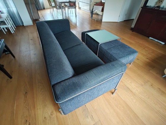 Image 1 of Harvink bank driepersoons model: madam B, incl hocker en bijzettafel