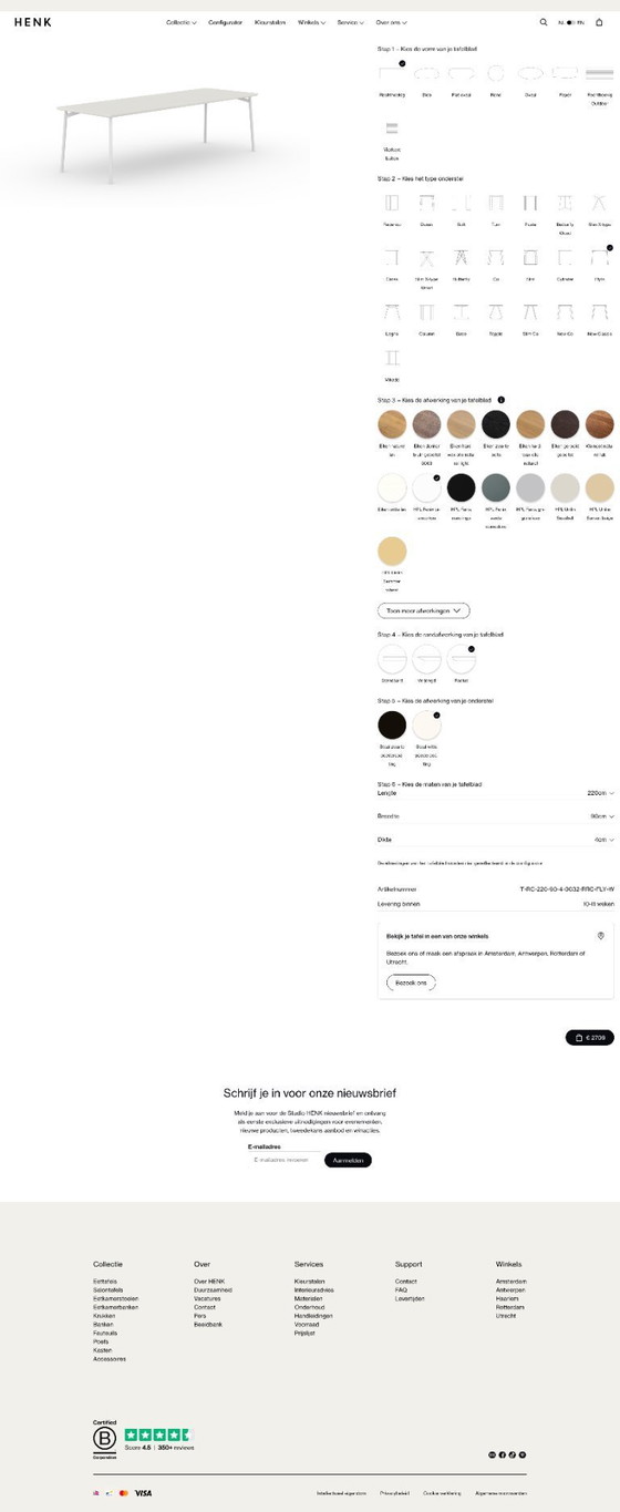 Image 1 of Studio Henk Tafel 220x90 wit 