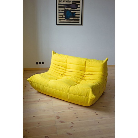 Image 1 of Togo vintage lounge set in yellow microfiber by Michel Ducaroy for Ligne Roset, France 1973