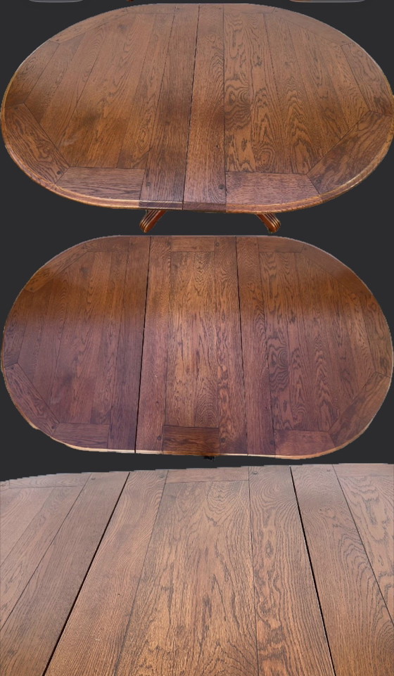 Image 1 of Bannink Art Nouveau extendable dining table cherry wood