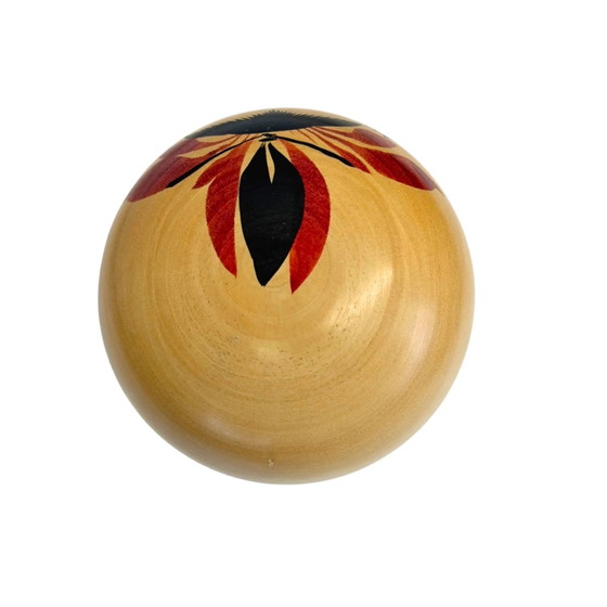 Muñeca Kokeshi Tradicional Japonesa Firmada – Escuela Jinshirō-kei de Hiroko (26,0 cm / 500g) (photo 3 of 4)