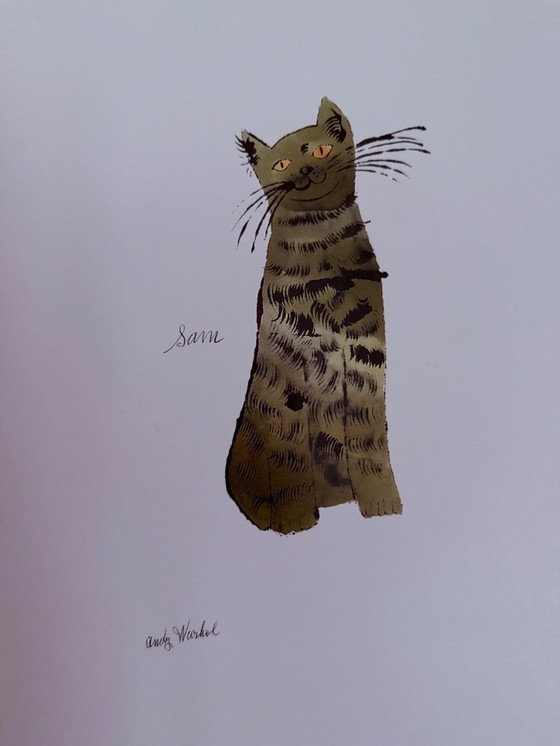 Image 1 of Andy Warhol: "Green Sam, 1954 circa".  Firmato sulla lastra.