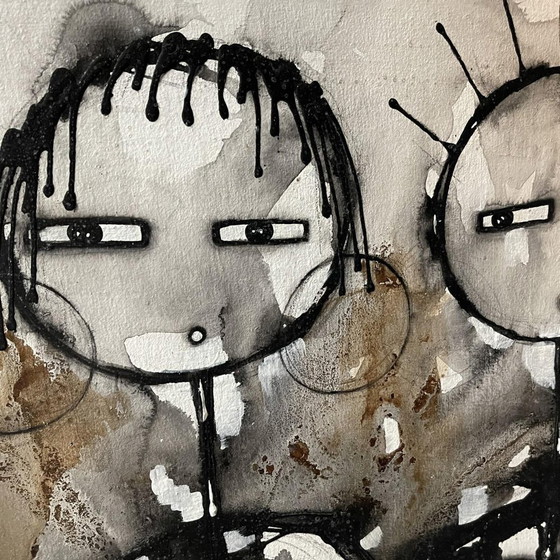 Jean-Pierre Katembwe, Naissance d'une Fille, Huile sur Toile, 2017 – Peintures et dessins, Canvas, Abstract (photo 3 of 12)