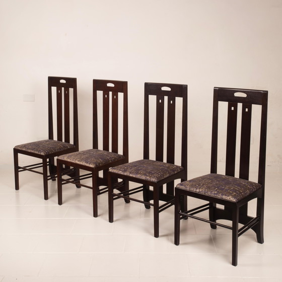 Charles Rennie Mackintosh Glasgow Style Ingram Low Chairs aus Eschenholz für Cassina – Esszimmerstühle, Wood (photo 10 of 20)