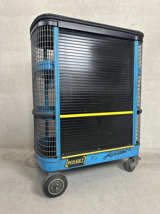 Image 1 of Vintage industrial trolley 'Hazet Assistent' + Rademacher lamp