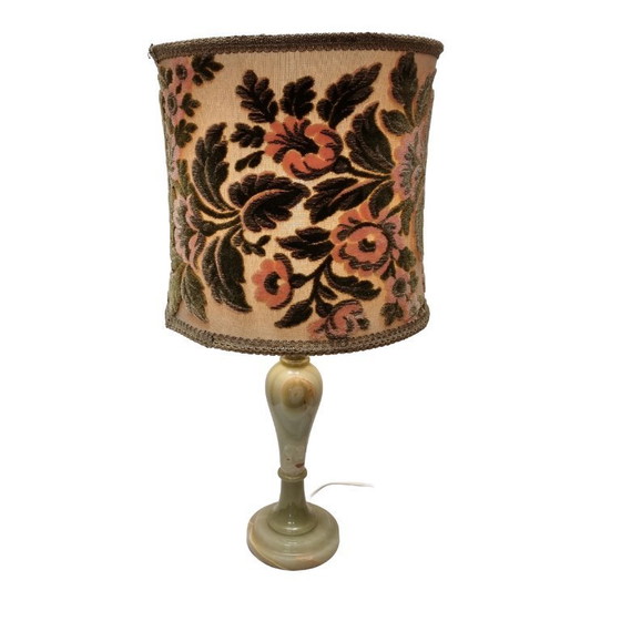 Image 1 of Vintage table lamp with onyx base