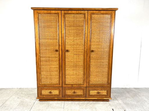 Armadio in rattan e bambù Roche Bobois di Maugrion
