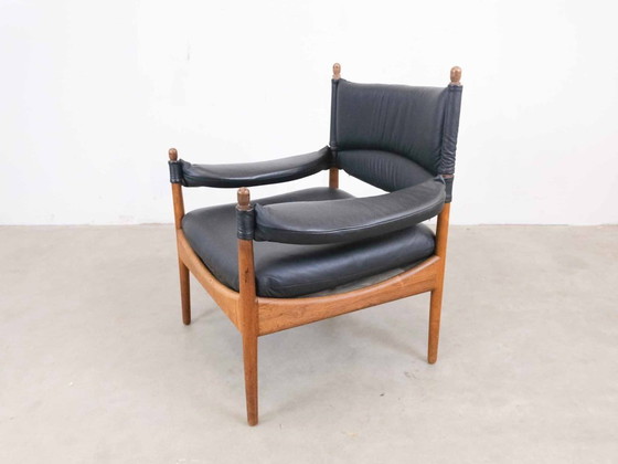 Image 1 of Vintage "Modus" fauteuil in massief teakhout van Kristian Vedel voor Willadsen Møbelfabrik, 1960
