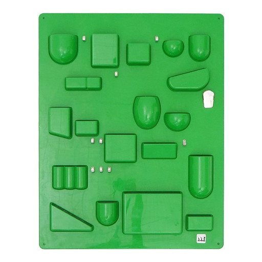 Green “Utensilo” wall organizer by Dorothee Becker-Maurer for Design M, 1970s