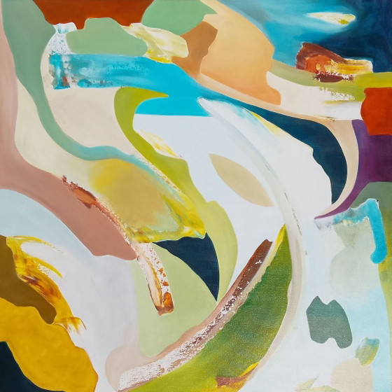 Acrylic painting #Wind 100x100cm – joart, Paintings & Drawings, Canvas (photo 7 of 15)
