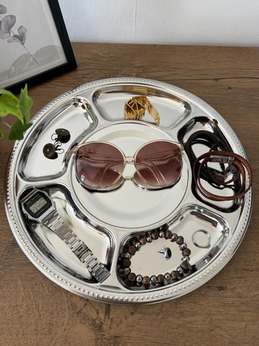 Bandeja de aperitivos / Vaciabolsillos vintage Inox Germany