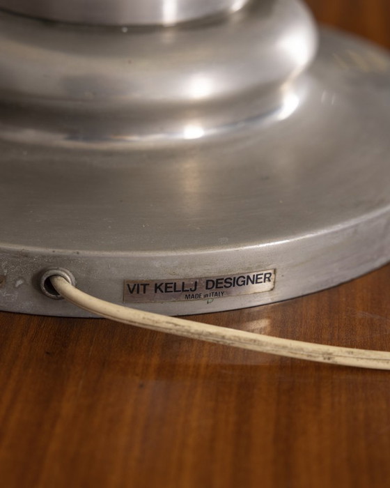 Image 1 of Vintage tafellamp van metaal en plexiglas uit de jaren 70, ontworpen door Vit Kellj