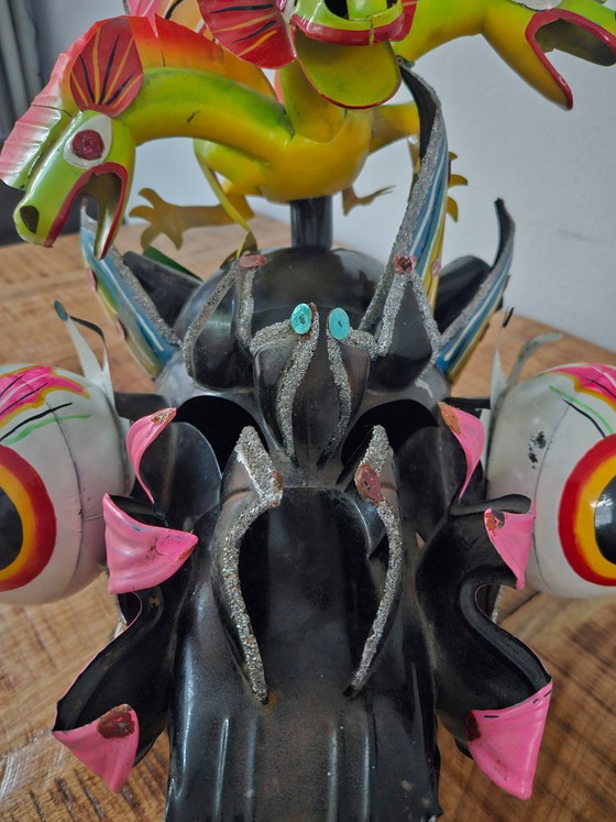 Magnifique Masque de Carnaval Diablada Bolivien Traditionnel – Objets déco, Aluminium, Autre (photo 7 of 24)