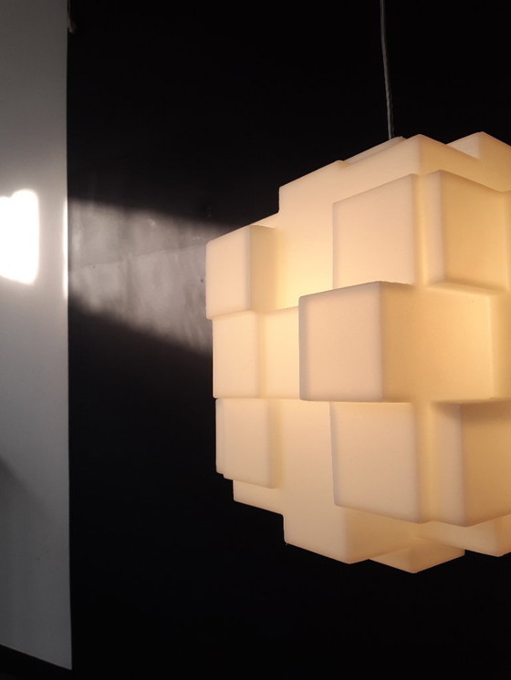 Image 1 of Chris Jackson hanglamp voor Dark, kunststof hanglamp model Metropolis, Space age lamp