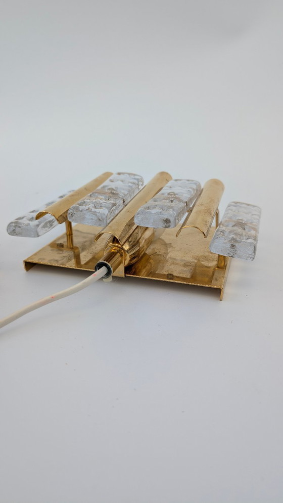 Image 1 of Coppia di lampade da parete in ottone e vetro di Hans Agne Jakobsson