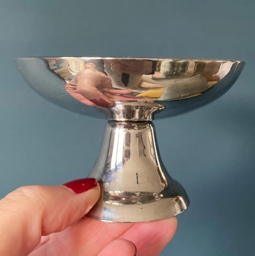 Set of 5 vintage stainless steel dessert coupes