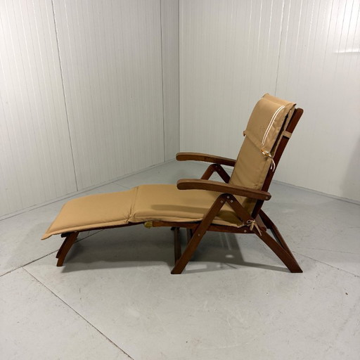 Teak deck chair lounger Royal Life-Style