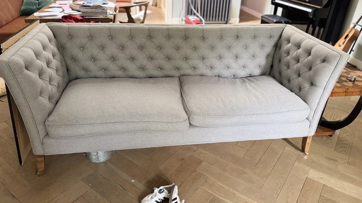 Canapé Chesterfield bleu clair