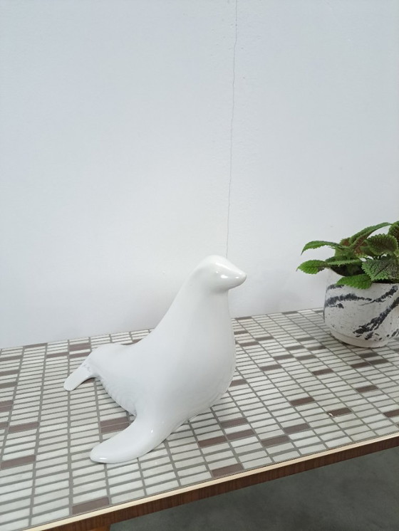 Image 1 of Goebel West Germany wit porseleinen beeld zeehond