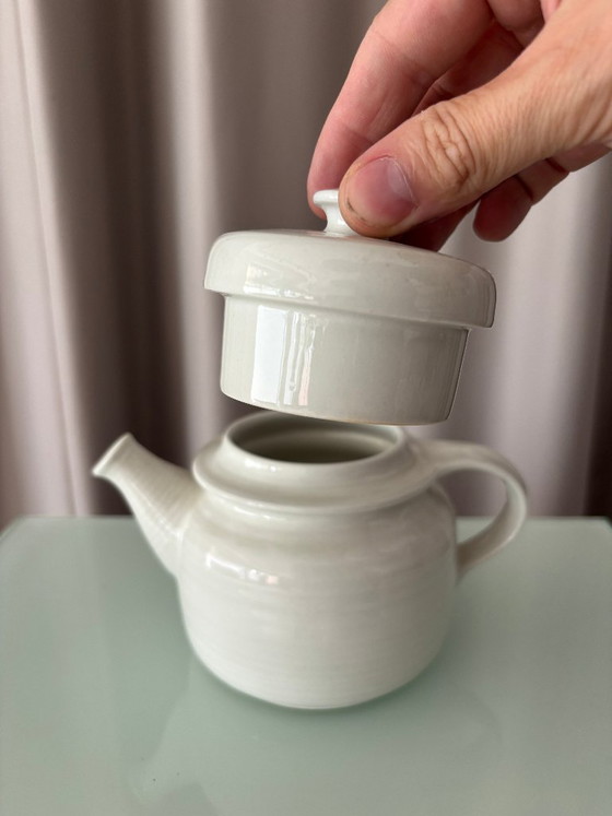 Tetera Arabia, cerámica blanca, Accesorios de mesa, Blanco, Scandinavian (foto 2 de 9)