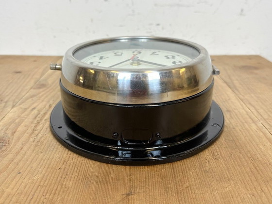 Image 1 of Vintage Black Kappa Maritime Wall Clock, 1980s