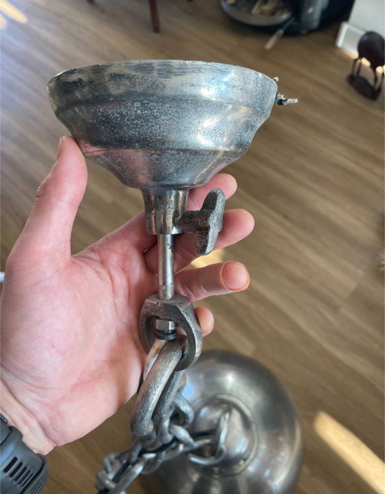 PR Home Liverpool Industrial Pendant Lamp – Rustic Silver – Approx. 60 cm – Ceiling lights, Metal (photo 6 of 7)