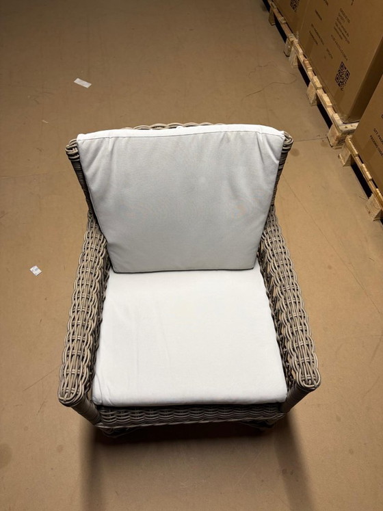 Image 1 of Grey sisal armchairs, 6 pieces