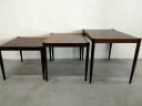 Vintage palissander Scandinavische/Deense bijzettafeltjes plantentafel koffietafel (nestje)