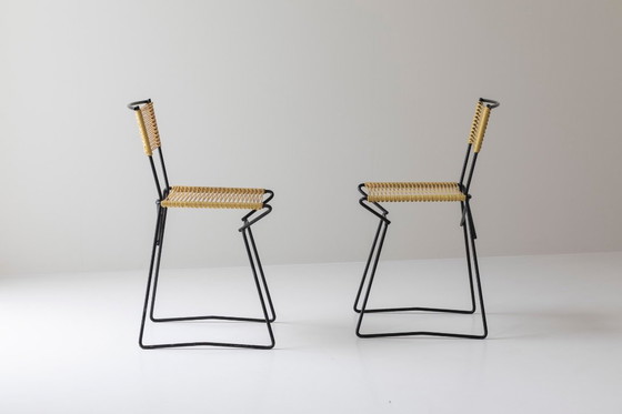 Image 1 of Satz von 6 „Spaghetti“-Esszimmerstühlen, Frankreich, 1960er Jahre.