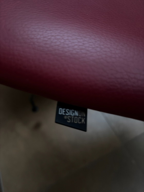 4 sedie Cavalletta Design on Stock, Sedie da pranzo, Pelle, Rosso (foto 8 di 8)