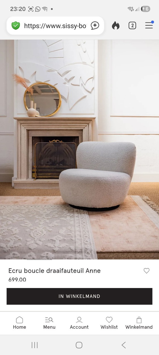 Image 1 of Sillón giratorio Anne de Sissy-boy