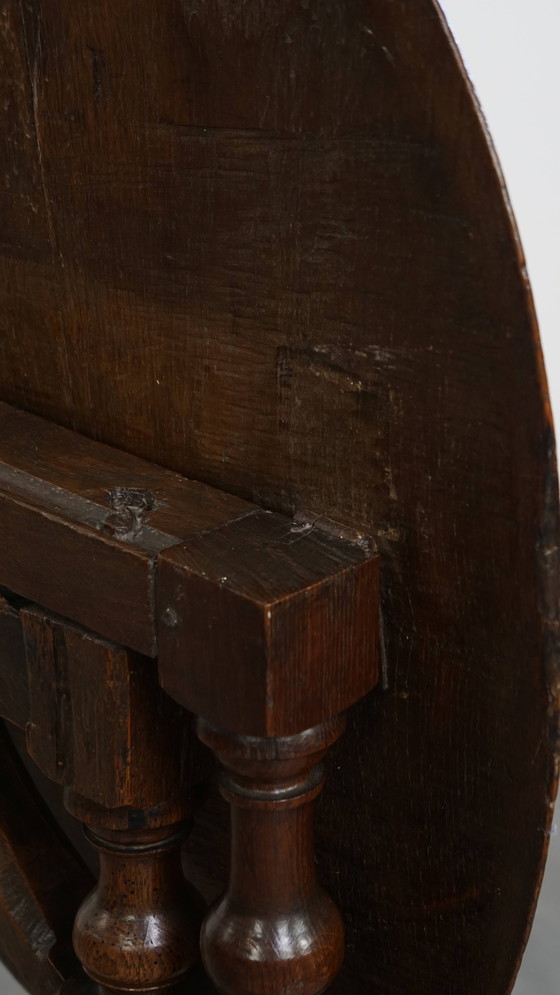 Image 1 of 17th Century Antique Folding Table/Side Table