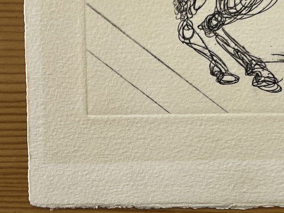 Image 1 of Salvador Dalí, Les Cavaliers Bleus, 1969, Signed Plate Etching, Cataloged