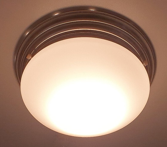 Image 1 of Art Deco style ceiling lamp opaline glass