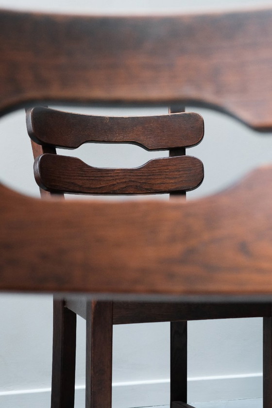 Image 1 of Set di 6 sedie da pranzo brutaliste