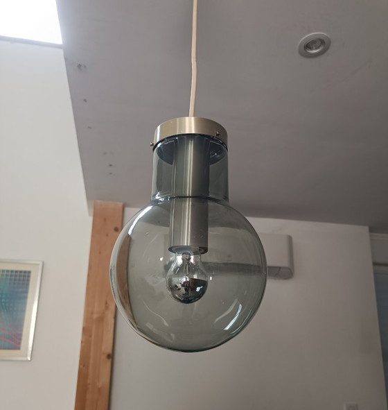 Lampada a sospensione Bulb di Frank Ligtelijn per Raak anni '70 – Lampade a sospensione, Glass (photo 2 of 7)