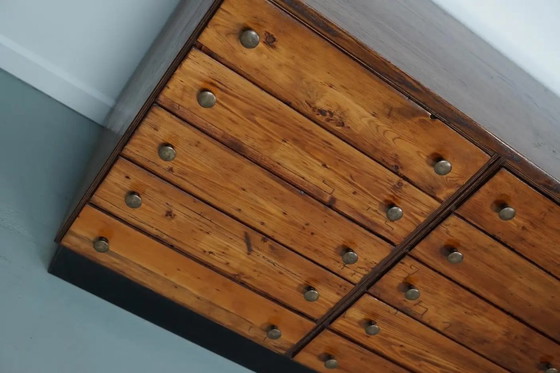 Image 1 of Alter deutscher Apothekerschrank aus Kiefer und Eiche, 1950er Jahre