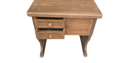 Image 1 of Vintage Space-Saving Wooden Book-Shaped Coffee Table with Drawers and Compartment
