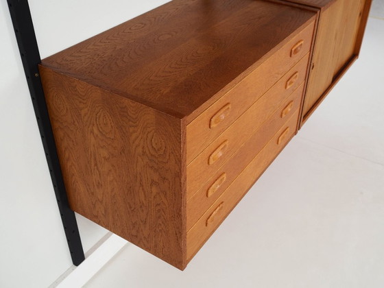 Image 1 of Systeemboekenkast in eikenhout, PS Systeem, Deens ontwerp, jaren 60, productie: Randers Møbelfabrik