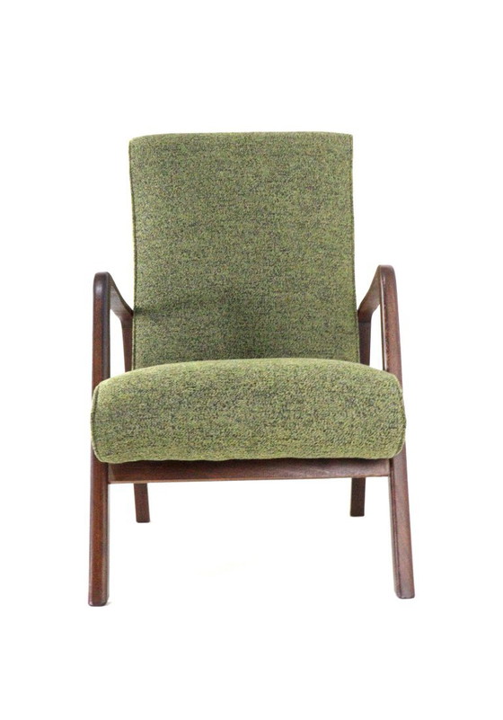 Knicos armchair vintage newly upholstered wenge – Wood (photo 13 of 15)