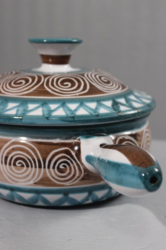 Image 1 of Robert Picault in Vallauris – Gemüsefonduetopf mit Deckel, 31 cm, Frankreich, 1950er Jahre