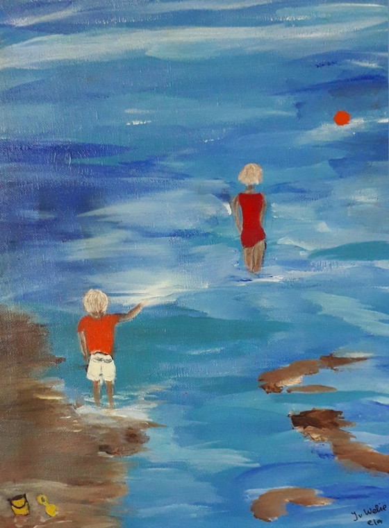 Image 1 of Sea beach painting