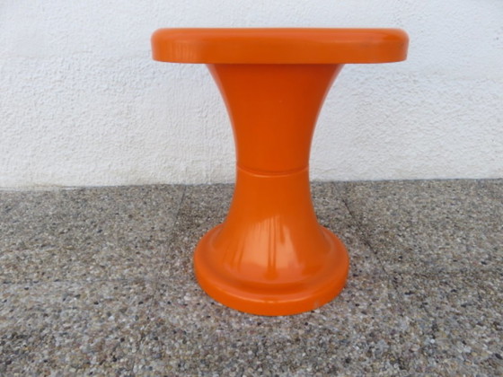 Tabouret Plastique Orange, SELUP, France, 1970 – Plastic (photo 4 of 11)