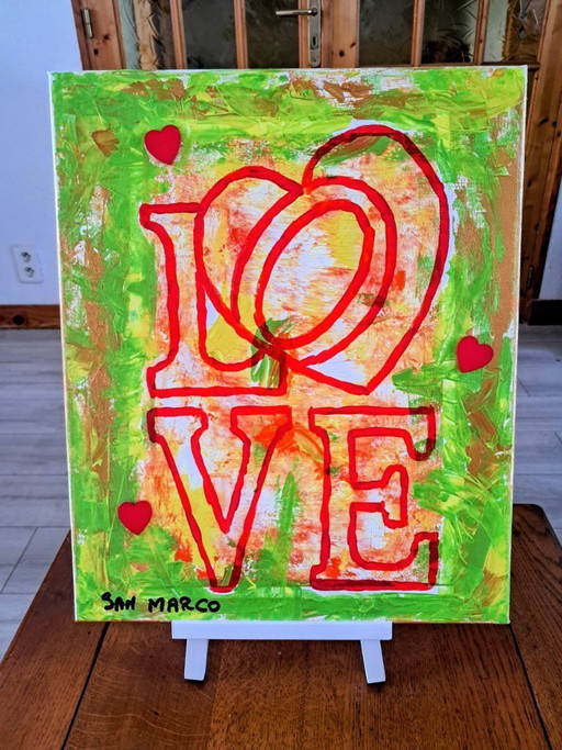 Enzo SAN MARCO - Love inclusive ® 3 - Tropical Passion - Artist's painting