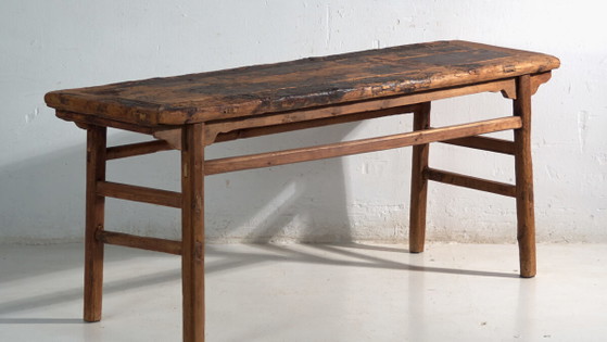 Antiker Konsolentisch aus Kiefernholz – China, circa 1930 – Rustic (photo 3 of 40)