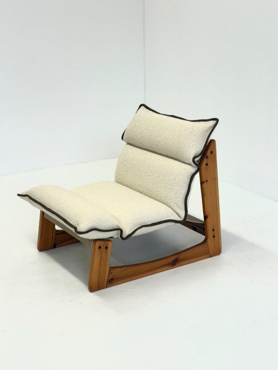 Image 1 of Italienischer Sessel von Ibisco aus weißem Bouclé